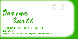 dorina knoll business card